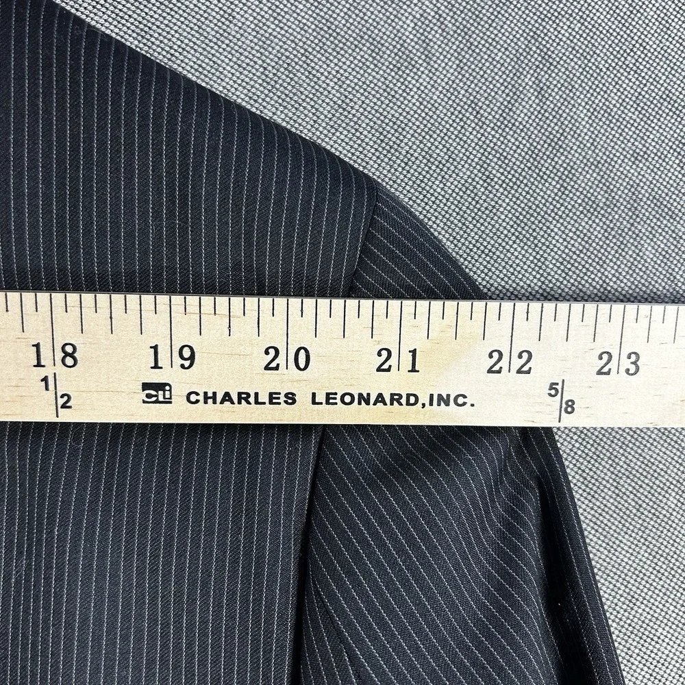 Lauren Ralph Lauren Suit Jacket Mens 48L Wool Navy‎ Blue Pinstripe Businesscore